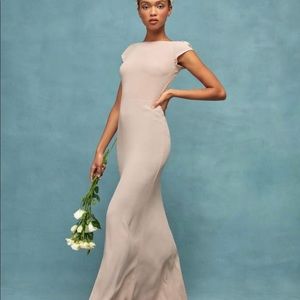 Reformation - Champagne colored Size 4 long dress.